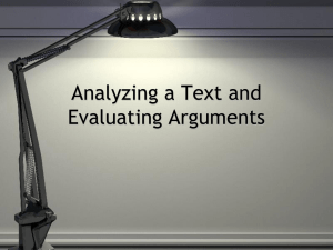 Examining Appeals and Evaluating Arguments