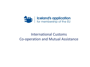 International Customs - Co-operation and Mutual