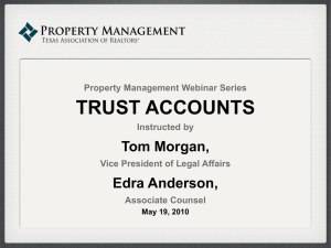 trust accounts - Ultra Real Estate Services