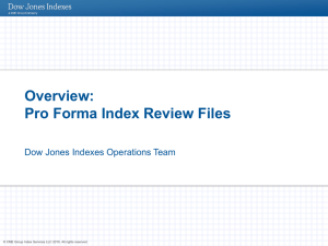 Proforma Index Review Files Overview