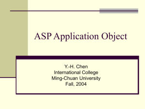 ASP Application Object