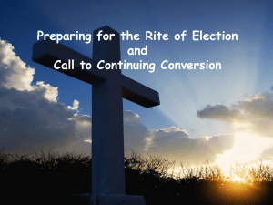 Rite of Election - The Diocese of Shrewsbury