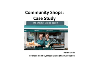 Community Shops and Strood Green Case Study (NI) – PART A