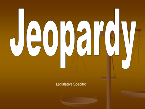 PPT Jeopardy Legislative Branch