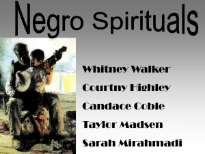 Negro Spirituals - Ector County Independent School District