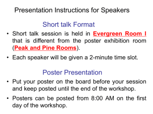 Presentation instructions for speakers