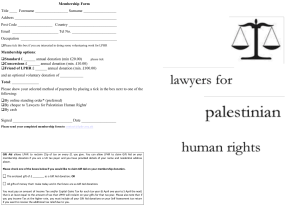 attached LPHR membership form - Lawyers for Palestinian Human