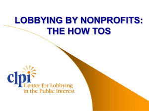 lobbying by nonprofits