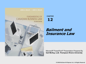 Essentials of Canadian Business Law - Lecture Slides