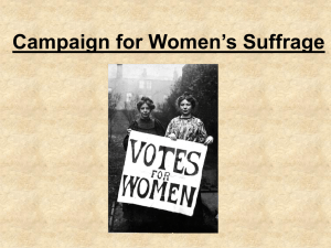 Campaign for Women`s Suffrage