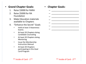 Goal Cards - Grand Chapter, Royal Arch Masons of Michigan