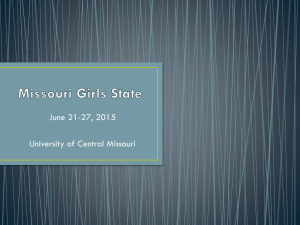Watch the slide show - the Missouri Girls State Website
