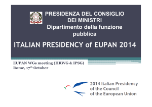 ITALIAN PRESIDENCY of EUPAN 2014