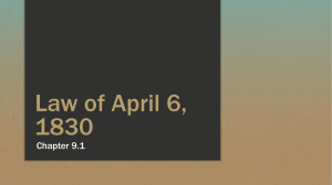 Law of April 6, 1830