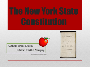 The New York State Constitution - The Hudson River Valley Institute