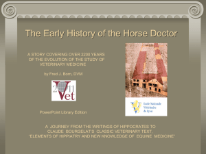 The Early History of the Horse Doctor