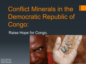 Conflict Minerals in the Democratic Republic of Congo