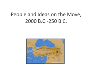 People and Ideas on the Move, 2000 B.C.-250 B.C.