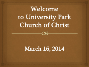 Prayer - University Park Church of Christ