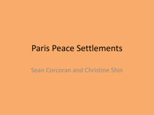 Paris Peace Settlements
