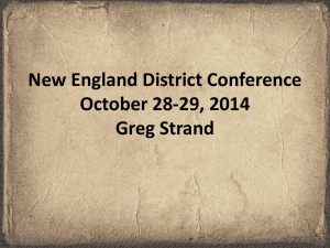 Historicity of Adam and Eve - New England District Association