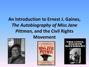 An Introduction to The Autobiography of Miss Jane Pittman, Ernest J