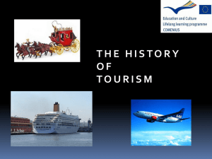 History of tourism with workshop