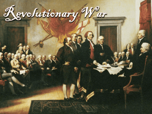 Notes - Revolutionary War