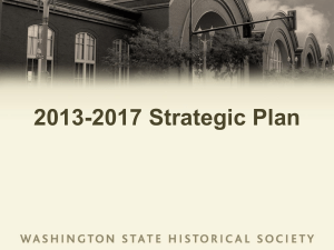 Strategic Plan 2013-2017 - Washington State History Museum