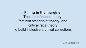 Filling in the margins: The use of queer theory