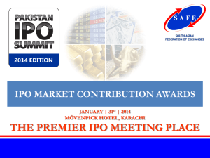Presentation of Special Awards for IPO Market Contributions.