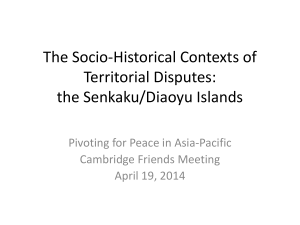 the Senkaku-Diaoyu Islands - Massachusetts Peace Action