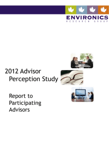 What is the Advisor Perception Study?