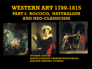western art 1700-1870 part i: rococco, naturalism and neo