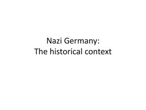 Nazi Germany: the historical context