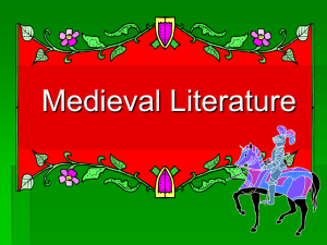 NOTES - Medieval Literature - Part 1