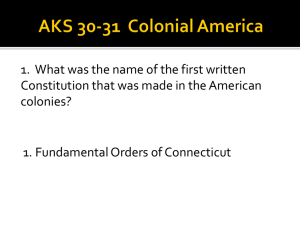 AKS 30-31 Colonial America