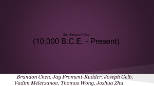 Sub-Saharan Africa (10,000 B.C.E.