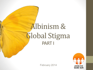 UTSS presentation - Attacks against persons with albinism