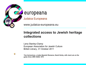 2. Judaica Europeana: library, archive and museum collections