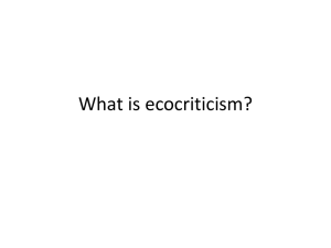 What is ecocriticism?