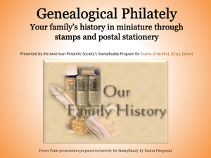 Genealogical Philately Presentation