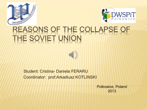 Reasons of the collapse of the Soviet Union