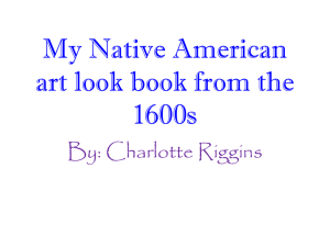 My Native American art look book from the 1600s