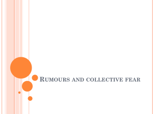 Rumours and collective fear - Faculty of Oriental Studies