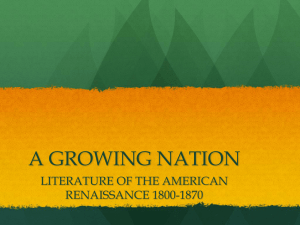 a growing nation: literature of the american renaissance