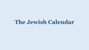 The Jewish Calendar (PPT)