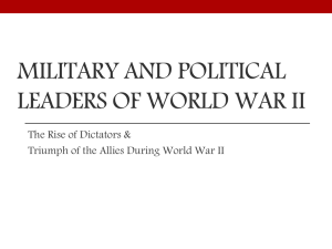 Military and political leaders of world war II - pams-byrd