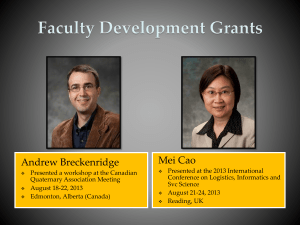Faculty Development Grants