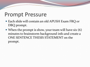 Prompt Pressure